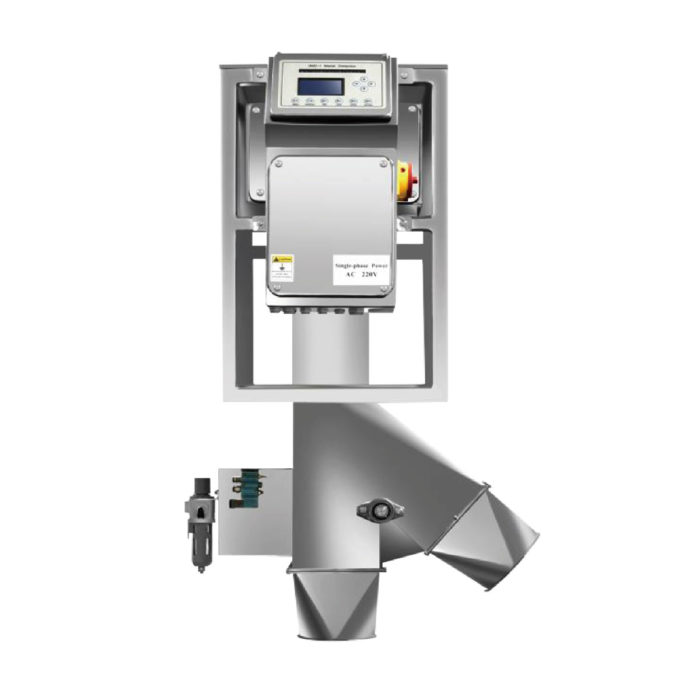 Industrial metal detector for bulk material and packaged products